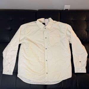 Air Jordan Men’s Button Down Top Jacket Cream Off White - size XL TALL